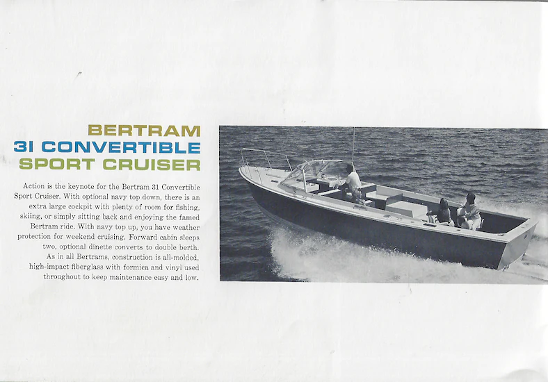 Bertram Convertible — vintage photo