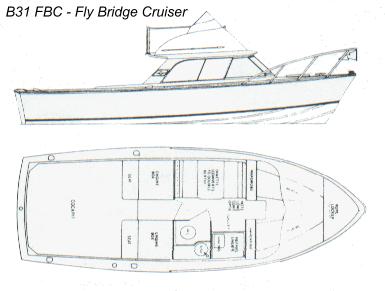 Bertram Flybridge Cruiser — vintage photo