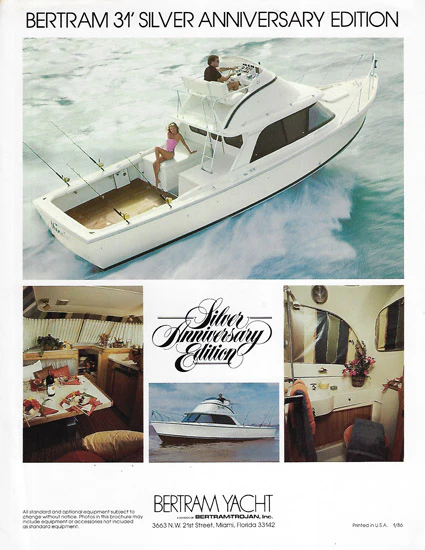 Bertram Flybridge Cruiser — vintage photo