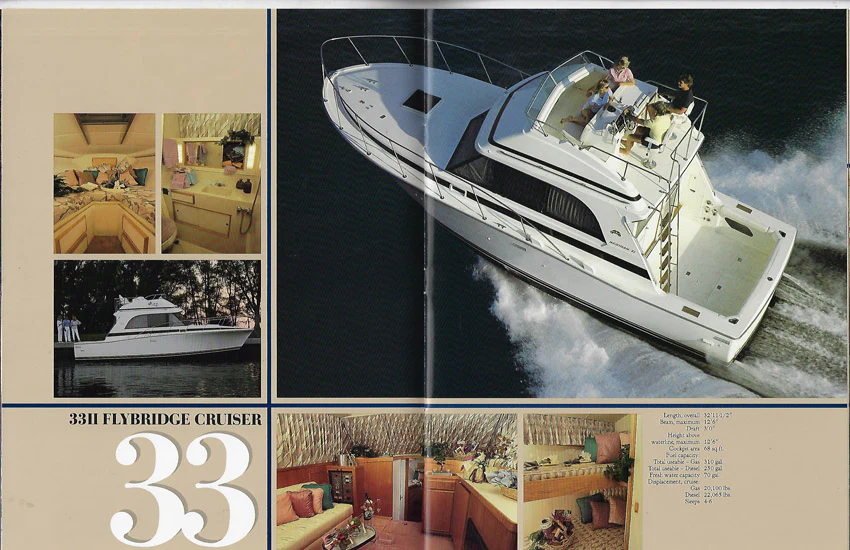 Bertram Flybridge Cruiser — vintage photo